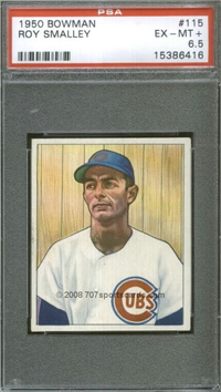 1950 Bowman Baseball Card #115 Roy Smalley