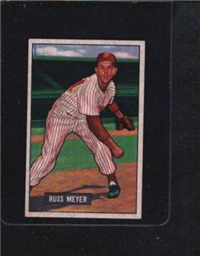 1951 Bowman Baseball Card #75 Russ Meyer