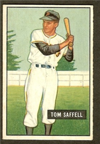 1951 Bowman Baseball Card #130 Tom Saffell