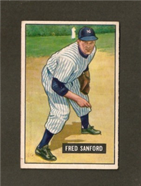 1951 Bowman Baseball Card #145 Fred Sanford
