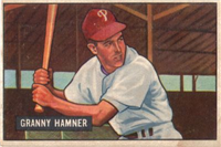 1951 Bowman Baseball Card #148 Granny Hamner