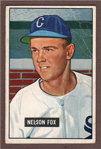 1951 Bowman Baseball Card #232 Nellie Fox