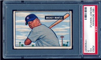 1951 Bowman Baseball Card #253 Mickey Mantle (Rookie)