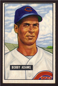 1951 Bowman Baseball Card #288 Bobby Adams