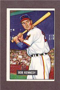 1951 Bowman Baseball Card #296 Bob Kennedy