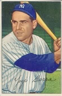 1952 Bowman Baseball Card # 1 Yogi Berra
