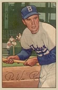 1952 Bowman Baseball Card #8 Pee Wee Reese
