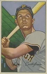 1952 Bowman Baseball Card #47 Pete Castiglione
