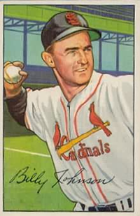 1952 Bowman Baseball Card #122 Billy Johnson
