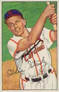 1952 Bowman Baseball Card #160 Eddie Stanky