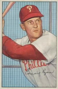 1952 Bowman Baseball Card #164 Connie Ryan