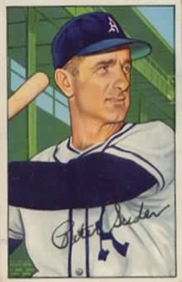1952 Bowman Baseball Card #179 Pete Suder