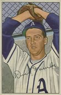 1952 Bowman Baseball Card #190 Dick Fowler