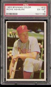 1953 Bowman Baseball Card #10  Richie Ashburn