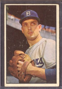 1953 Bowman Baseball Card #12 Carl Erskine