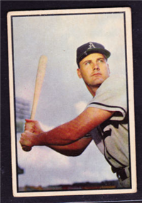 1953 Bowman Baseball Card #13 Gus Zernial 
