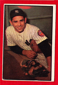 1953 Bowman Baseball Card #121 Yogi Berra