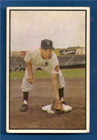 1953 Bowman Baseball Card #136 Jim Brideweser