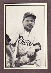 1953 Bowman Baseball Card Black and White #14 Bill Nicholson