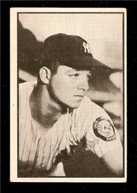 1953 Bowman Baseball Card Black and White #54 Bill Miller