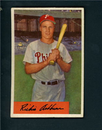 1954 Bowman Baseball Card #15 Richie Ashburn