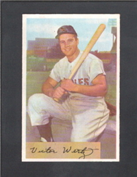 1954 Bowman Baseball Card #21 Vic Wertz
