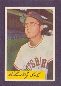 1954 Bowman Baseball Card #27  Dick Cole