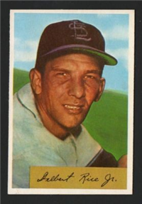 1954 Bowman Baseball Card #30 Del Rice
