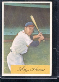 1954 Bowman Baseball Card #94a Solly Hemus (477/1343 Assists)