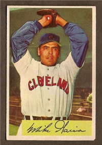 1954 Bowman Baseball Card #100 Mike Garcia 