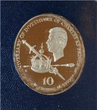 TURKS & CAICOS ISLANDS 1979  10 Crown Silver Coin KM 45