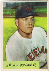 1954 Bowman Baseball Card #148 Dale Mitchell
