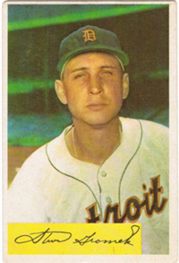 1954 Bowman Baseball Card #199 Steve Gromek