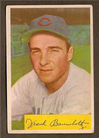 1954 Bowman Baseball Card #221 Frank Baumholtz