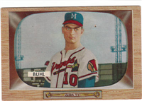 1955 Bowman Baseball Card #43 Bob Buhl
