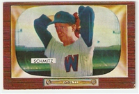 1955 Bowman Baseball Card #105 Johnny Schmitz