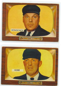 1955 Bowman Baseball Card #267 George Honochick (umpire)