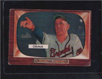 1955 Bowman Baseball Card #298 Charlie Grimm