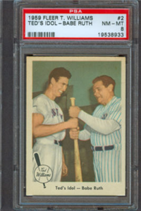 1959 Fleer Ted Williams #2 Ted's Idol (Babe Ruth)