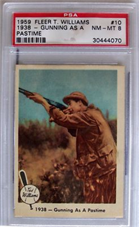 1959 Fleer Ted Williams #10 1938 Gunning As A Pastime
