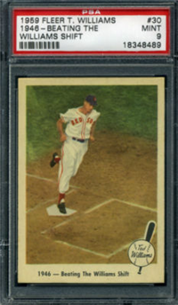 1959 Fleer Ted Williams #30 1946 Beating the Williams Shift