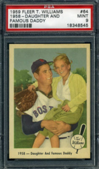 1959 Fleer Ted Williams #64 1958 Daughter and Famous Daddy