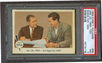 1959 Fleer Ted Williams #68 Jan 23 1959 Ted Signs for 1959