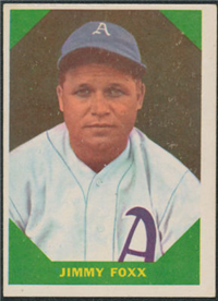 1960 Fleer Baseball Card #53 Jimmy Foxx