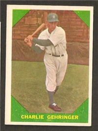 1960 Fleer Baseball Card #58 Charlie Gehringer