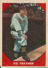 1960 Fleer Baseball Card #77 Pie Traynor