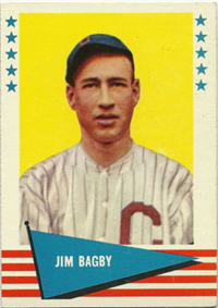 1961-62 Fleer Baseball Card  #92 Jim Bagby
