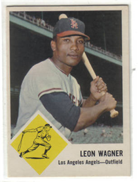 1963 Fleer Baseball Card Baseball Card #21 Leon Wagner