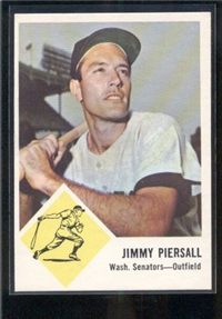 1963 Fleer Baseball Card Baseball Card #29 Jimmy Piersall