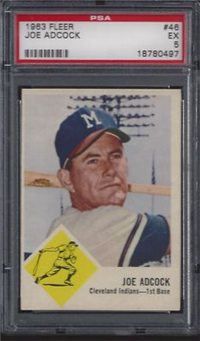 1963 Fleer Baseball Card Baseball Card #46 Joe Adcock (SP)